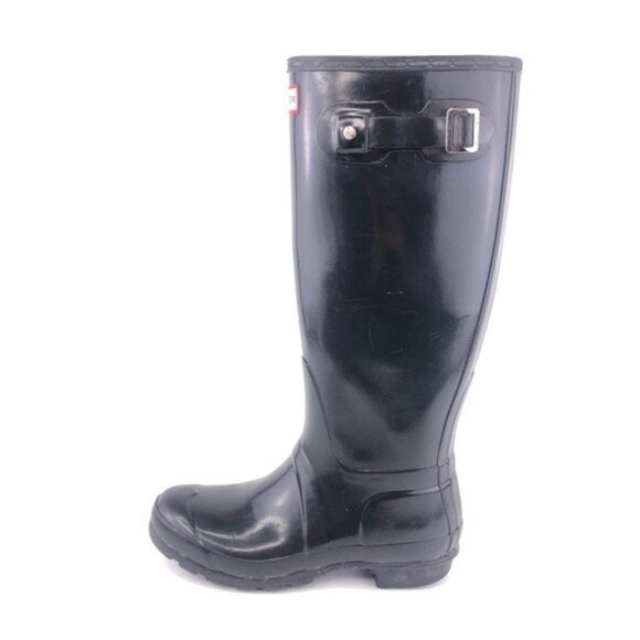 Hunter Original Gloss Tall Rubber Wellington Rain Boots 6 - Picture 1 of 15